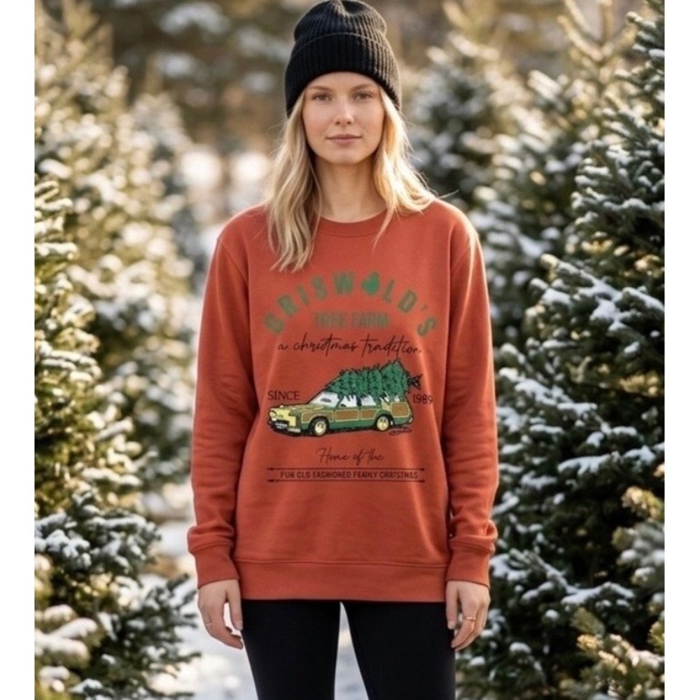 NEW Griswold Tree Farm Christmas Vacation Graphic Sweatshirt Size Medium Holiday